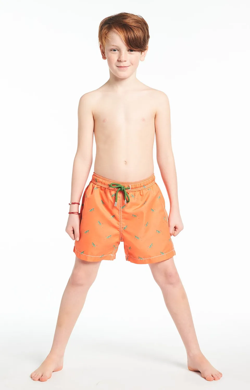 arthur-bob-cricket-short-de-bain-gar-on-orange-recycl image 1