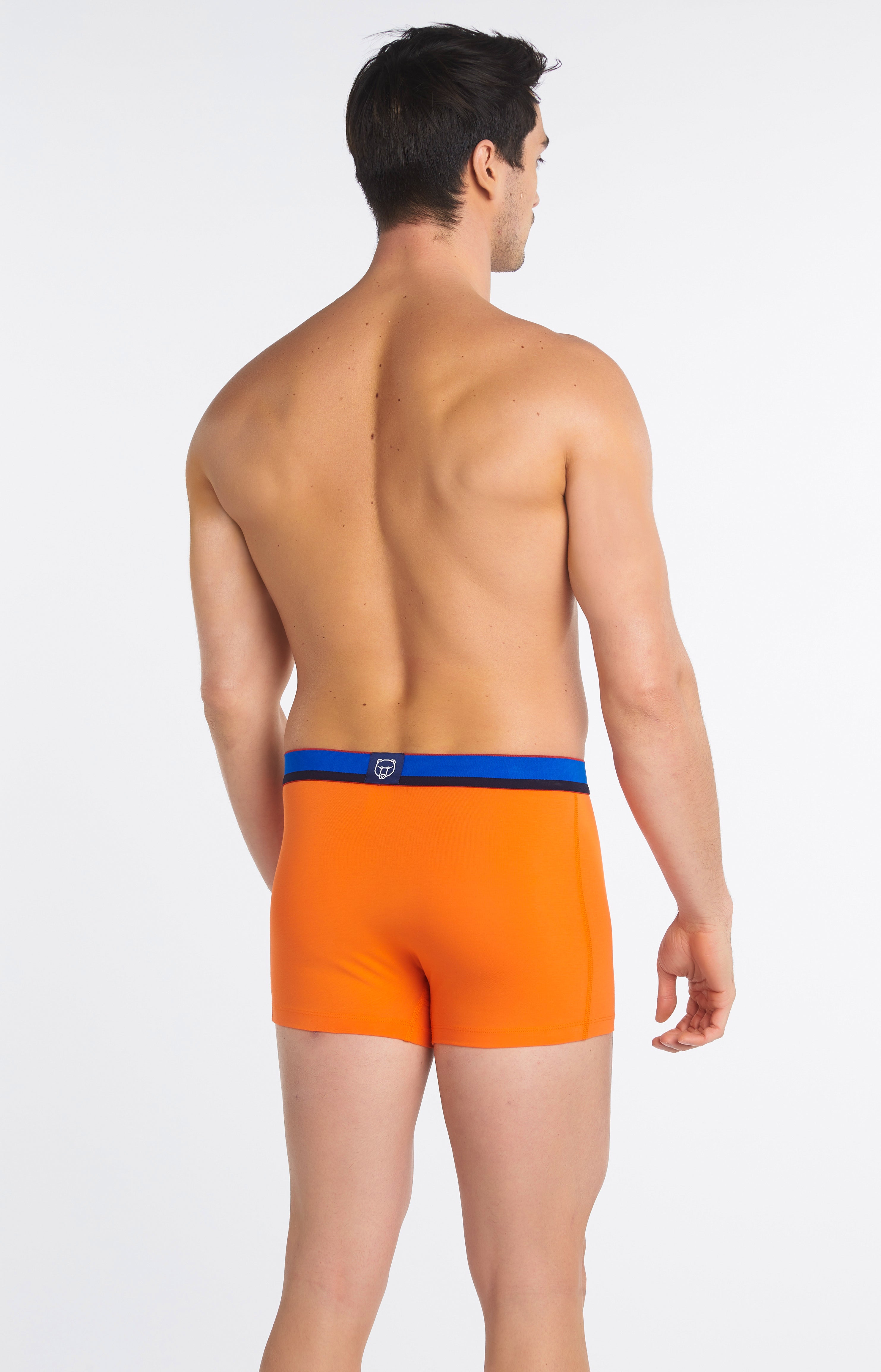 arthur-bob-boxer-slipp-uni-boxer-homme-coton-bio-orange image 5