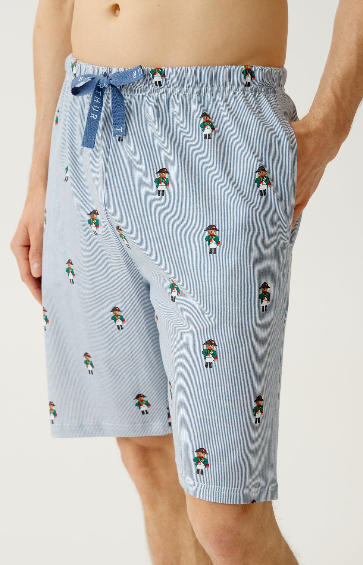 arthur-bob-pyjashort-napol-ours-bleu-coton-bio-homme image 6