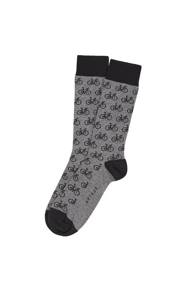 arthur-bob-chaussettes-v-lo-gris-coton-40-46 image 1