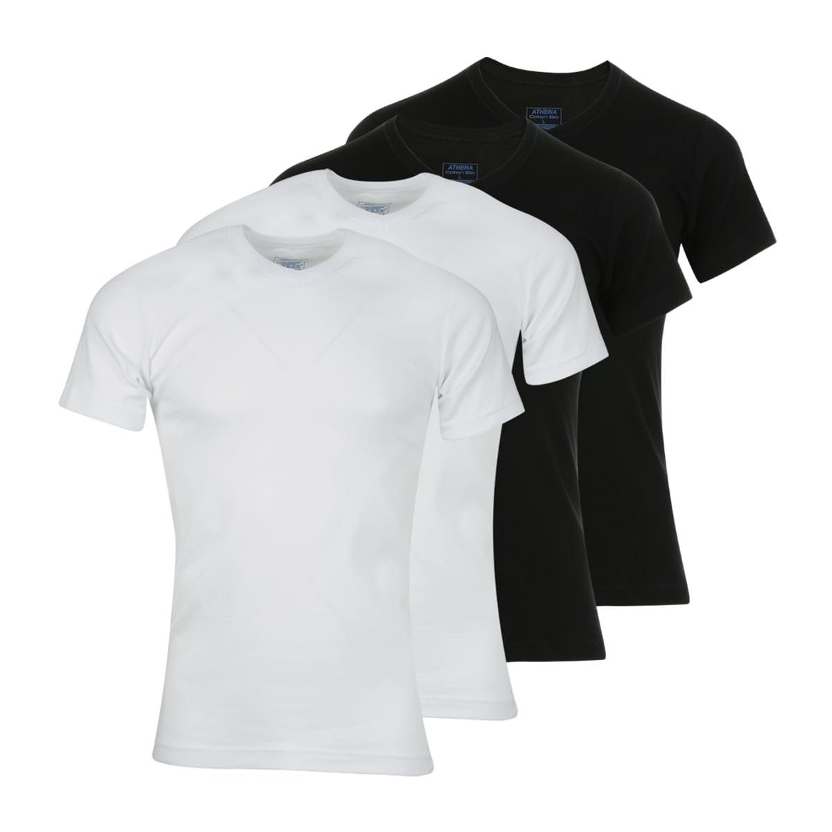 athena-easy-bio-lot-4-t-shirts-homme-col-v-coton-bio image 1