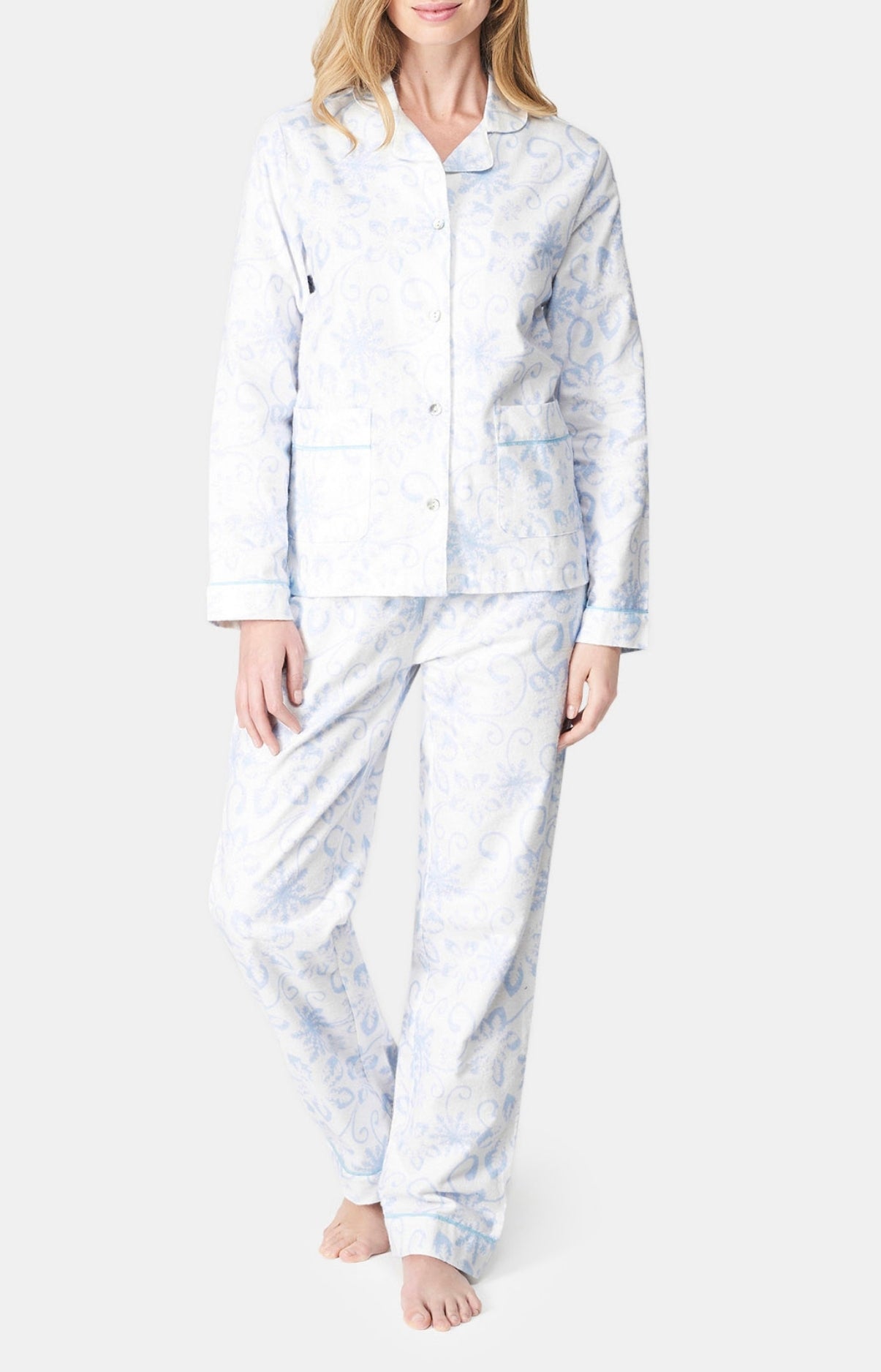 arthur-bob-dreamland-pyjama-boutonn-blanc-pilou-chaud image 1