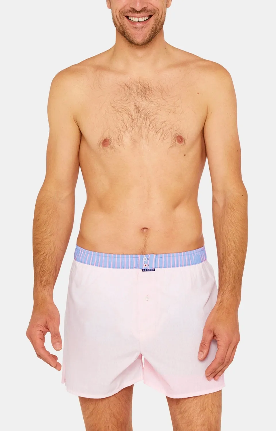 arthur-le-club-n-1029-cale-on-homme-rose-coton-bio image 1