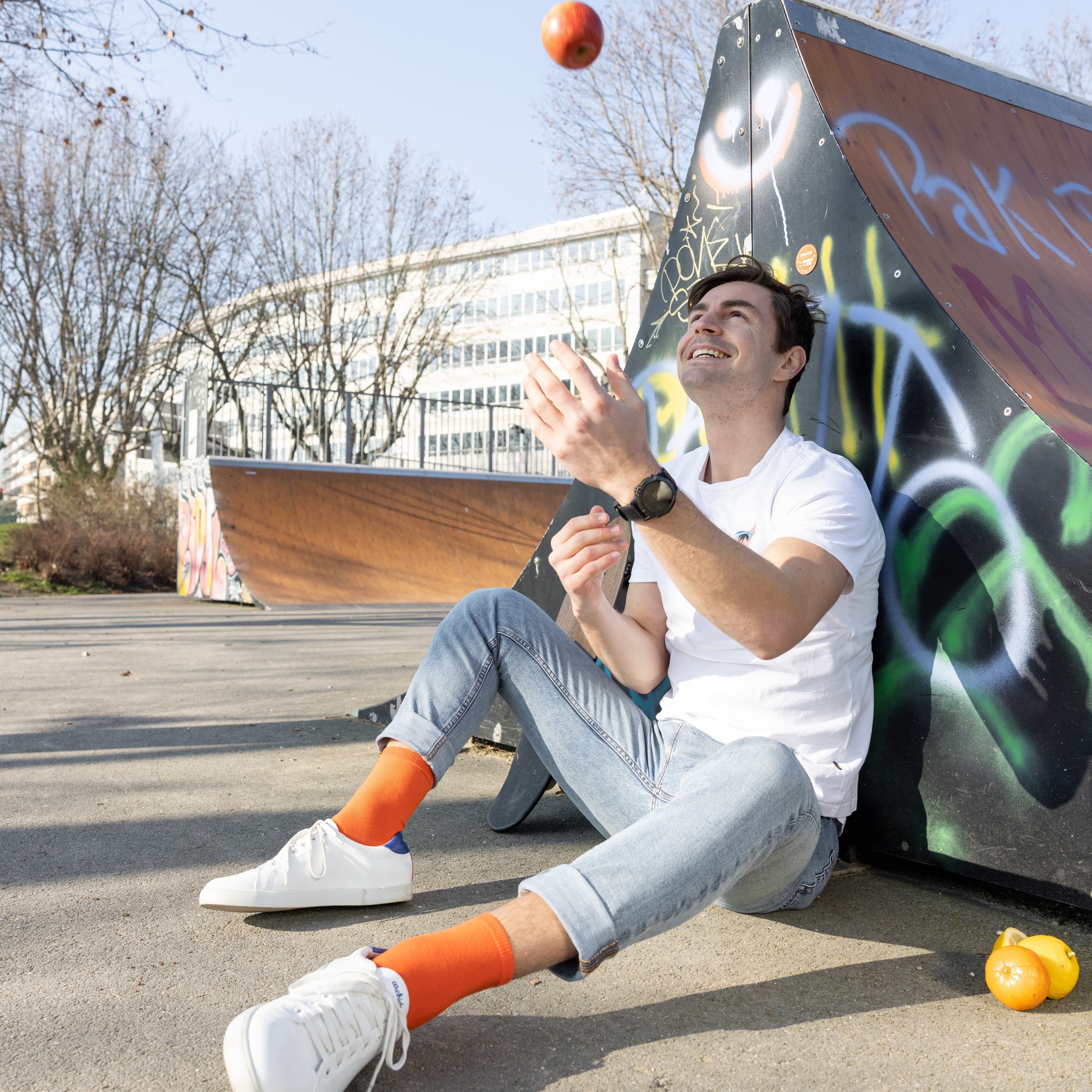 archiduchesse-courte-orange-citrouille-chaussettes-coton-courtes image 6