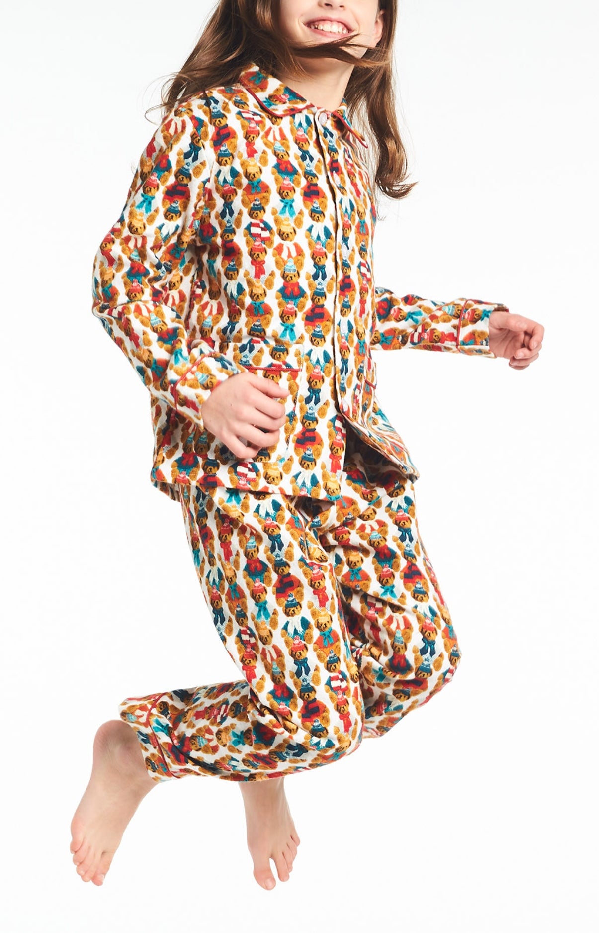 arthur-bob-teddy-pyjama-long-enfant-coton-marron image 2