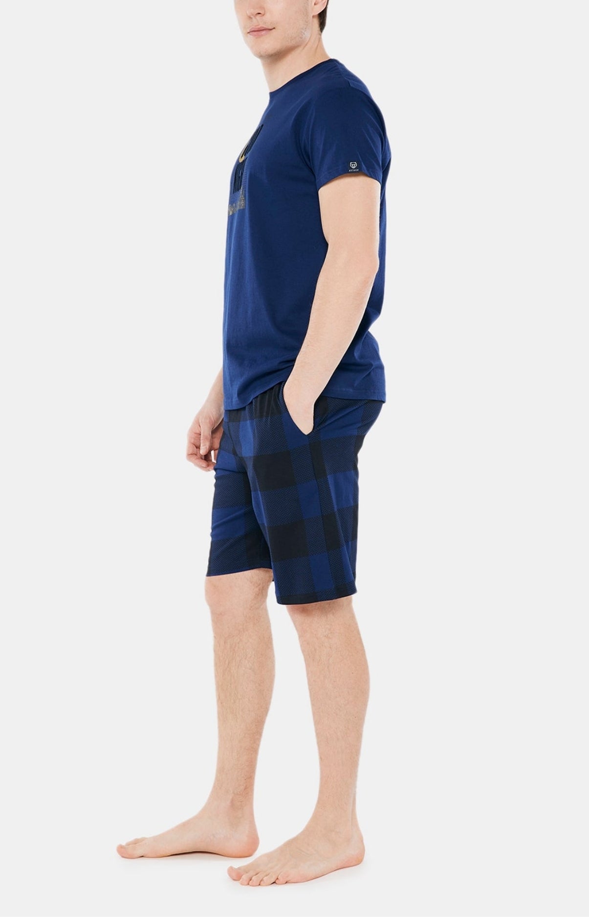 arthur-bob-good-night-pyjashort-coton-bio-marine-homme image 3