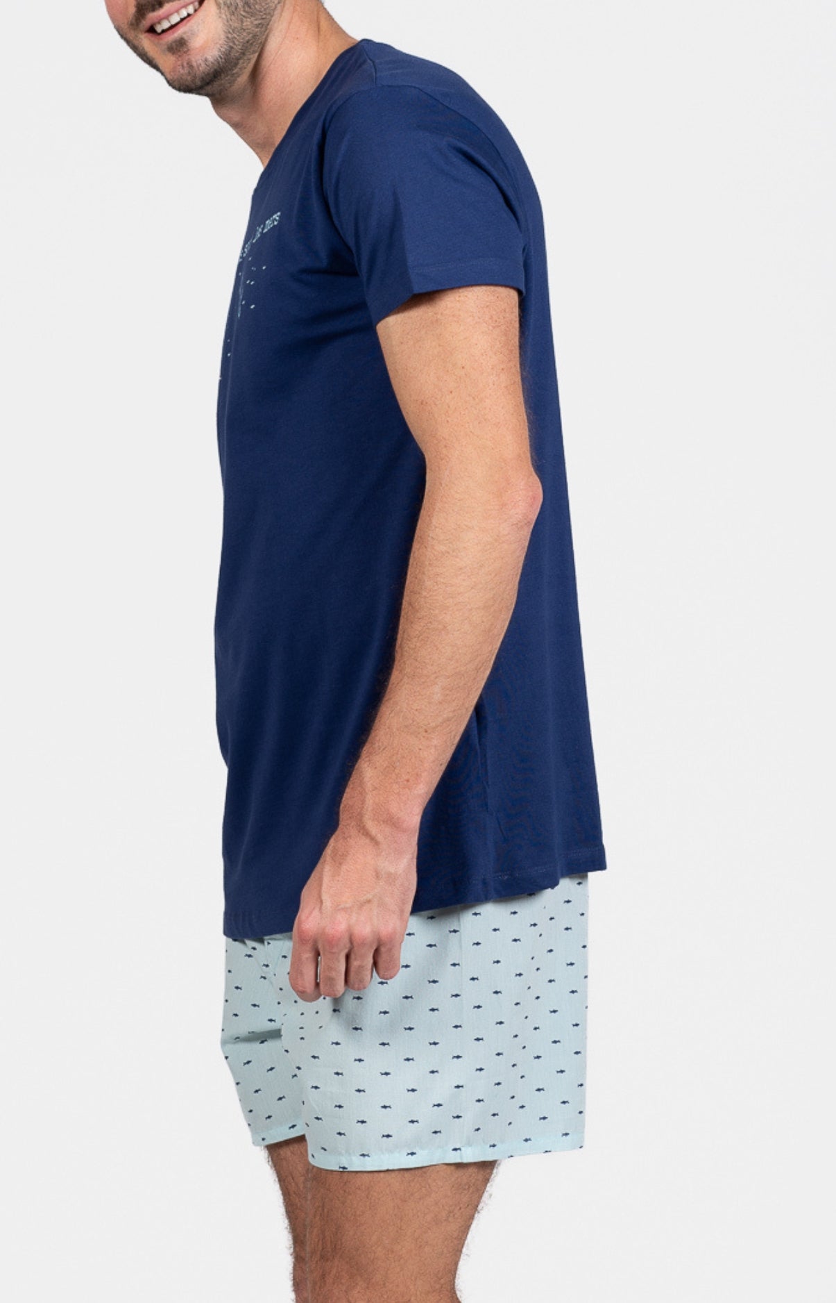 arthur-bob-requin-pyjama-homme-lagon-l-coton-court image 4