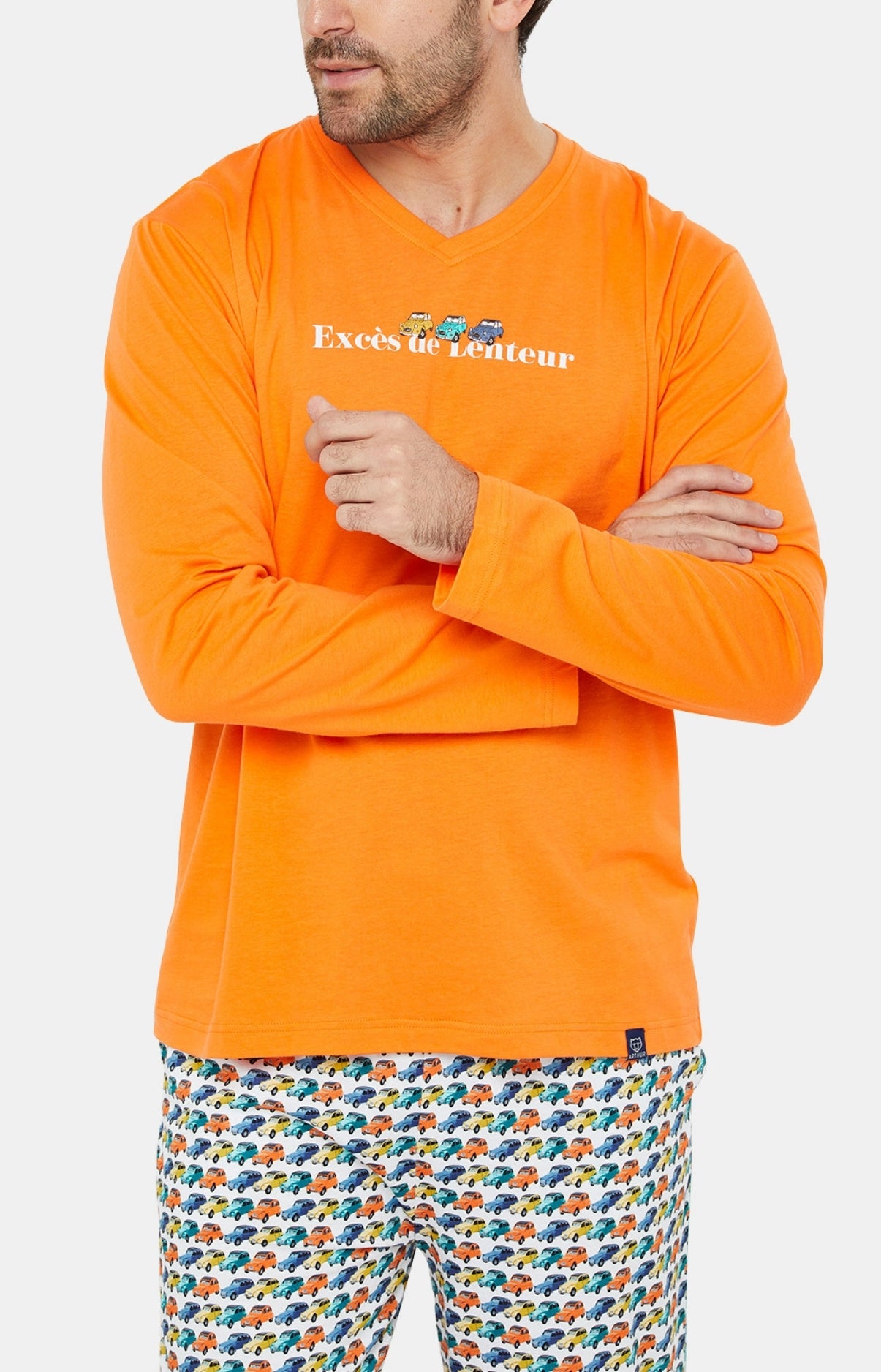 arthur-bob-2cv-multicolore-pyjama-homme-coton-bio image 2