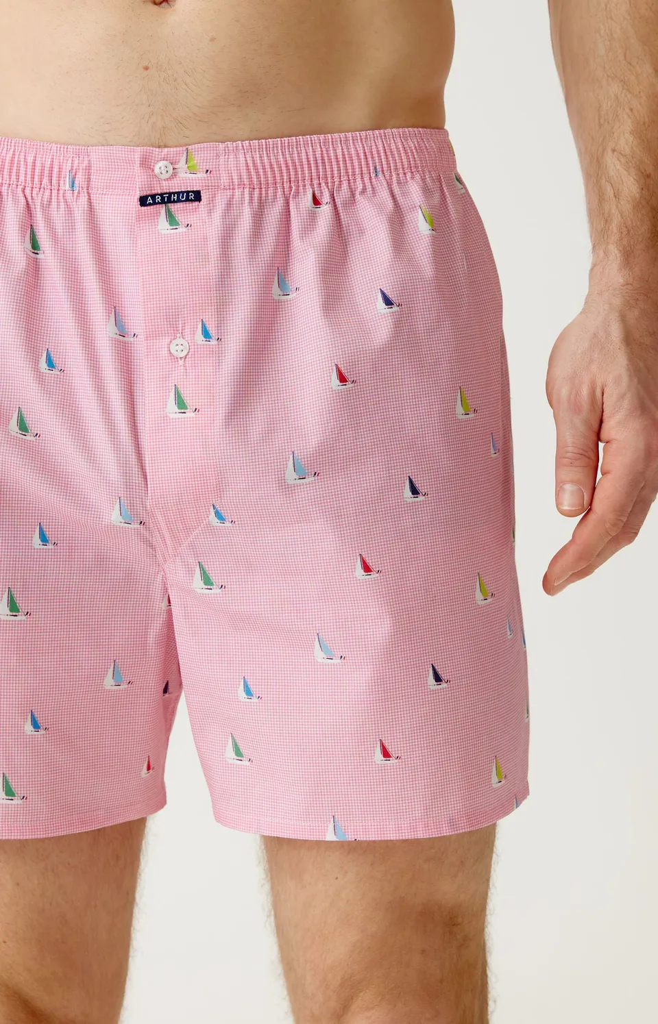 arthur-le-club-tranquill-t-cale-on-homme-rose-l-coton-bio image 1