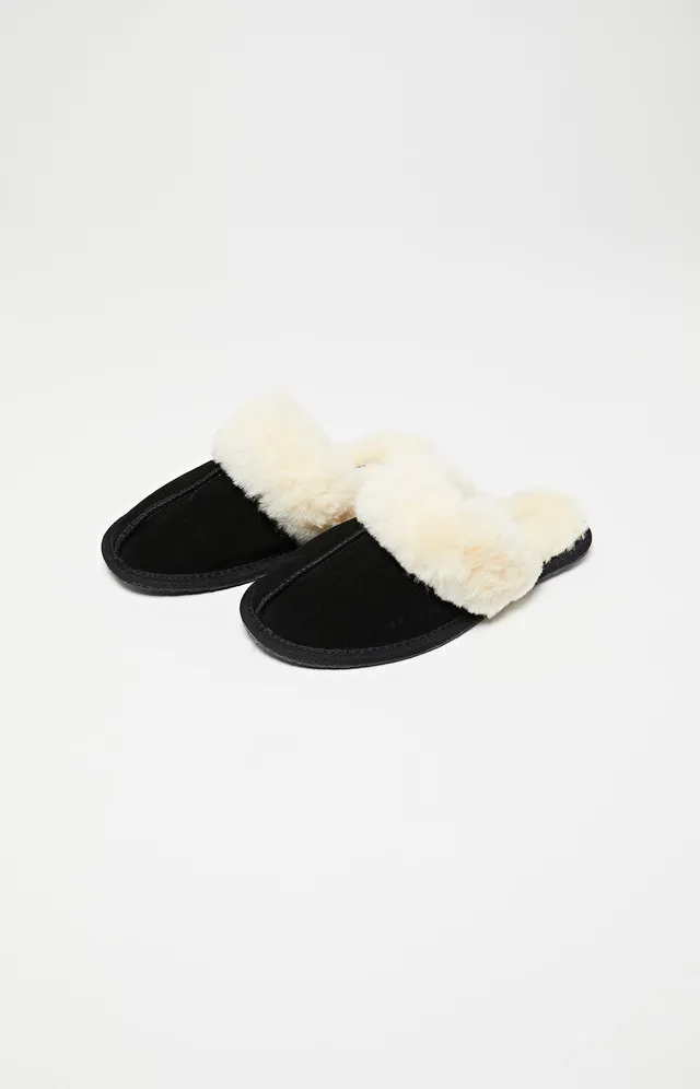 arthur-bob-mules-laine-noir-femme-chaussons image 1