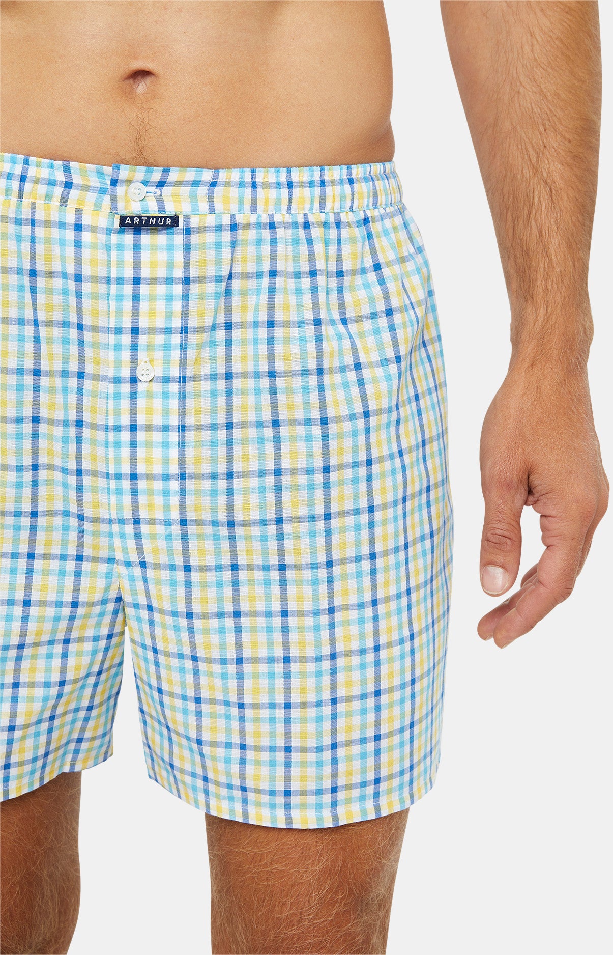 arthur-le-club-cale-on-coton-bio-homme-vichy-multicolore image 2