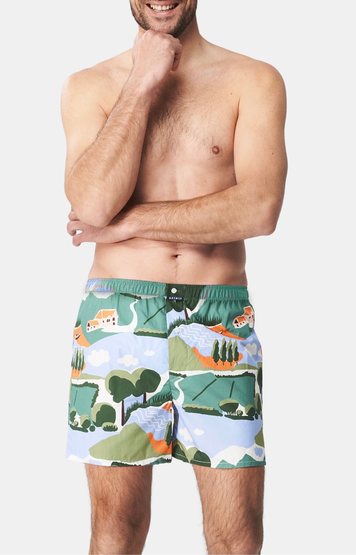 arthur-le-club-cale-on-popeline-campagne-vert-taille-l image 2