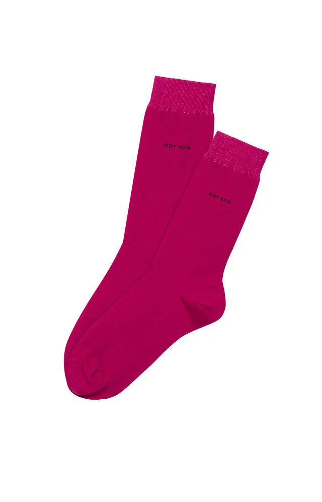 arthur-bob-chaussettes-homme-fuchsia-coton-bio image 1