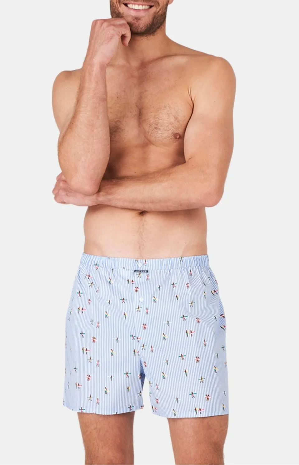 arthur-le-club-surf-cale-on-classique-homme-bleu-coton-bio image 1