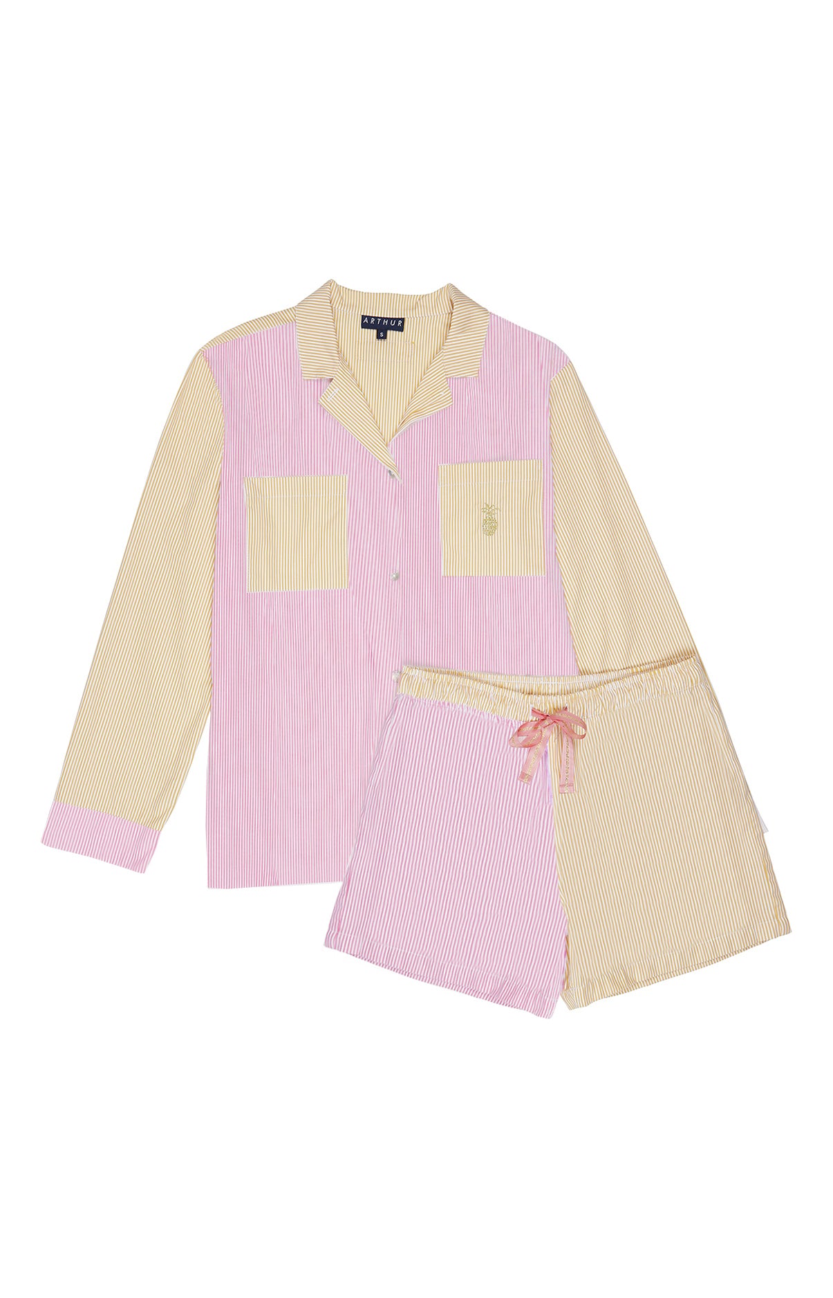 arthur-bob-rayure-bigout-pyjama-court-coton-multicolore-l image 3