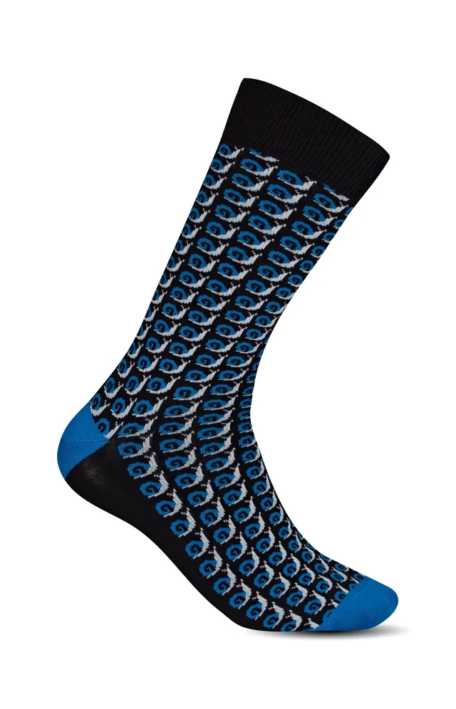 arthur-bob-escargot-chaussettes-bleu-roi-coton-40-46 image 1