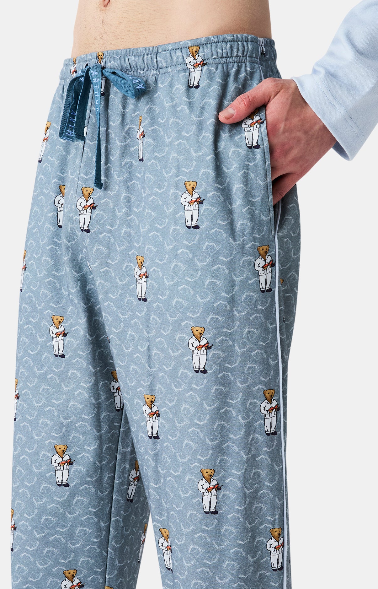 arthur-bob-esprit-livre-pyjama-homme-gris-coton-bio-s-xxl image 7