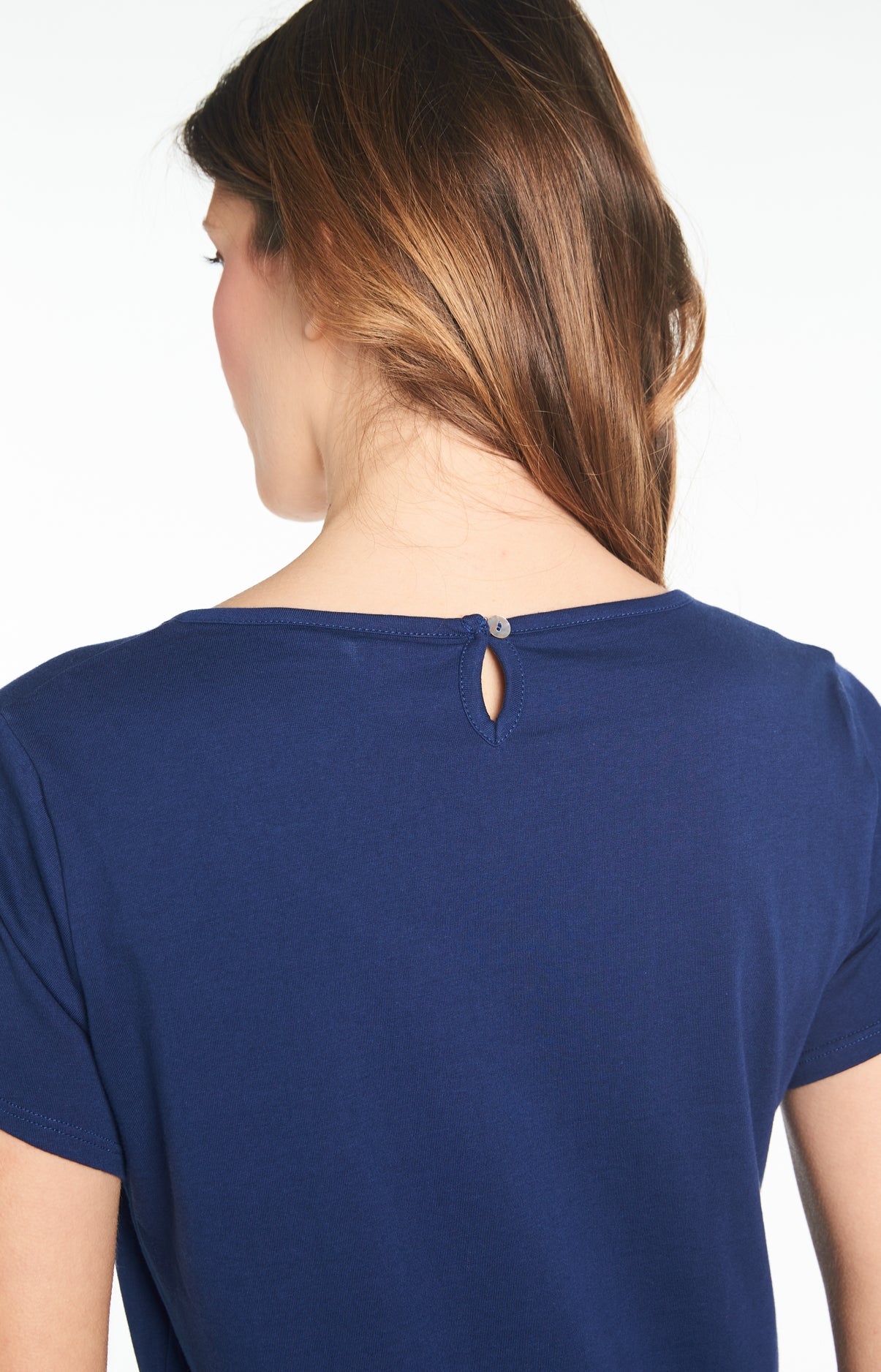 arthur-bob-tee-shirt-uni-coton-pima-bleu-marine image 7