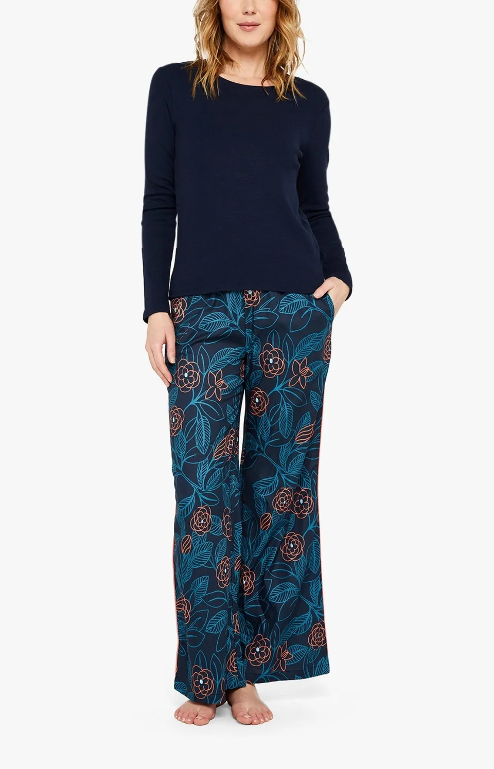 arthur-bob-fleurs-bas-de-pyjama-nuit-coton-bio-taille-s image 1