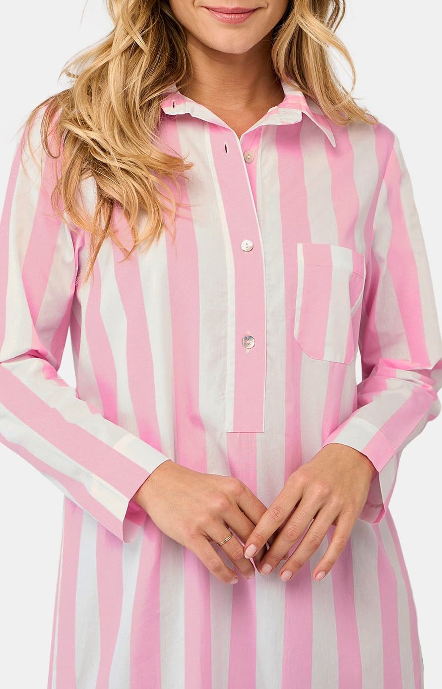 arthur-bob-liquette-rayure-louise-chemise-nuit-rose image 2