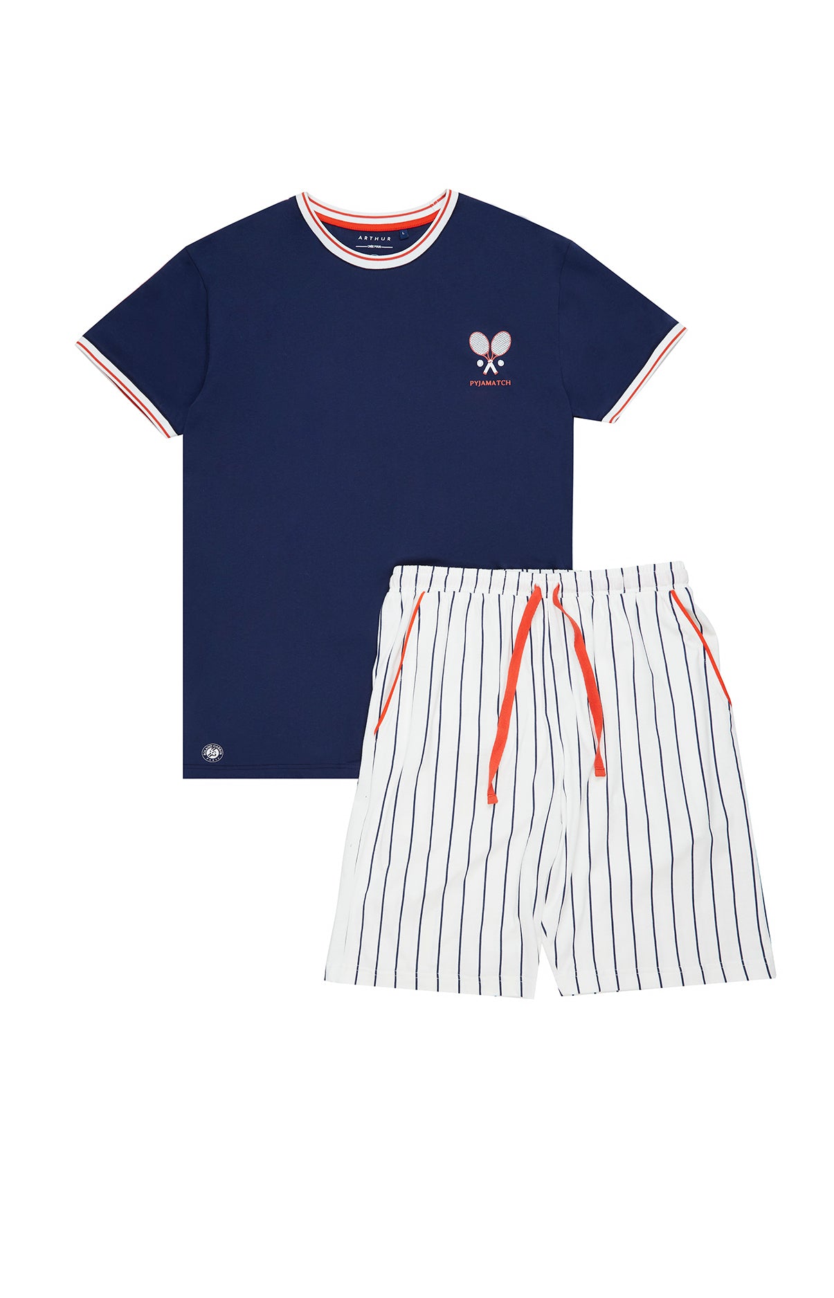 arthur-bob-pyjashort-roland-garros-cru-coton-bio image 3