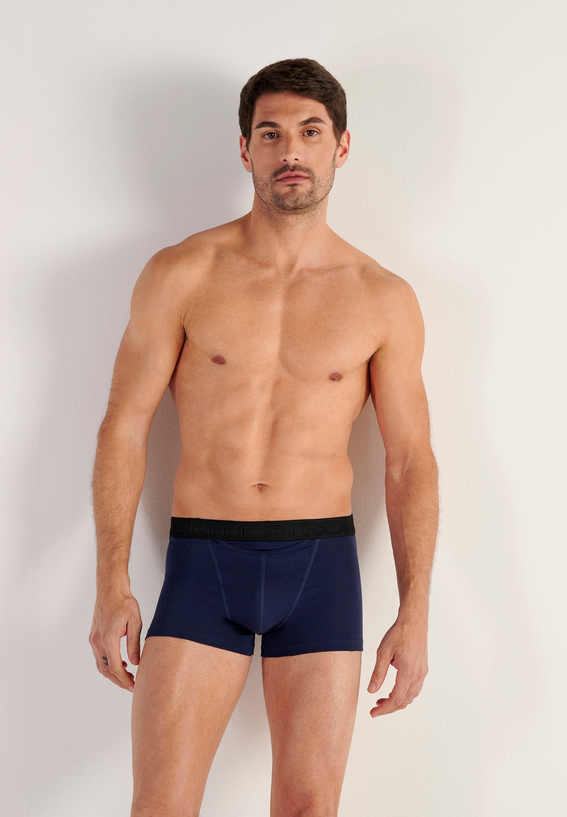 hom-ho1-boxerlines-2-lot-2-boxers-noir-navy-coton image 2