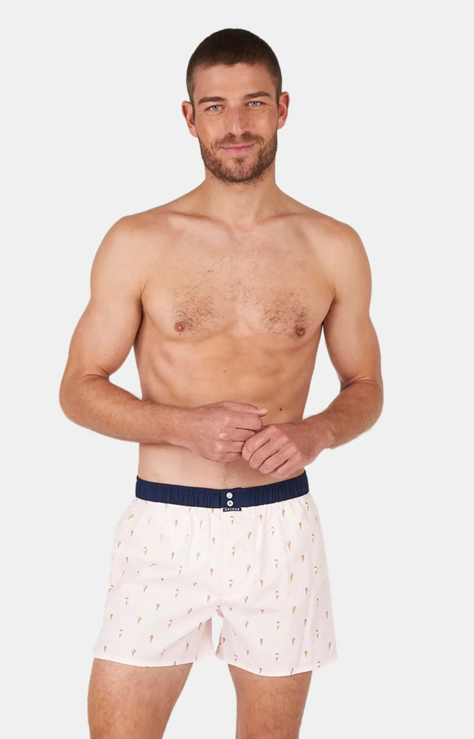 arthur-le-club-cale-on-1106-coton-bio-rose-homme image 1