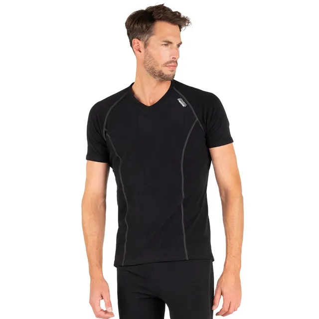 athena-thermik-t-shirt-homme-col-v-blanc-coton-stretch image 1
