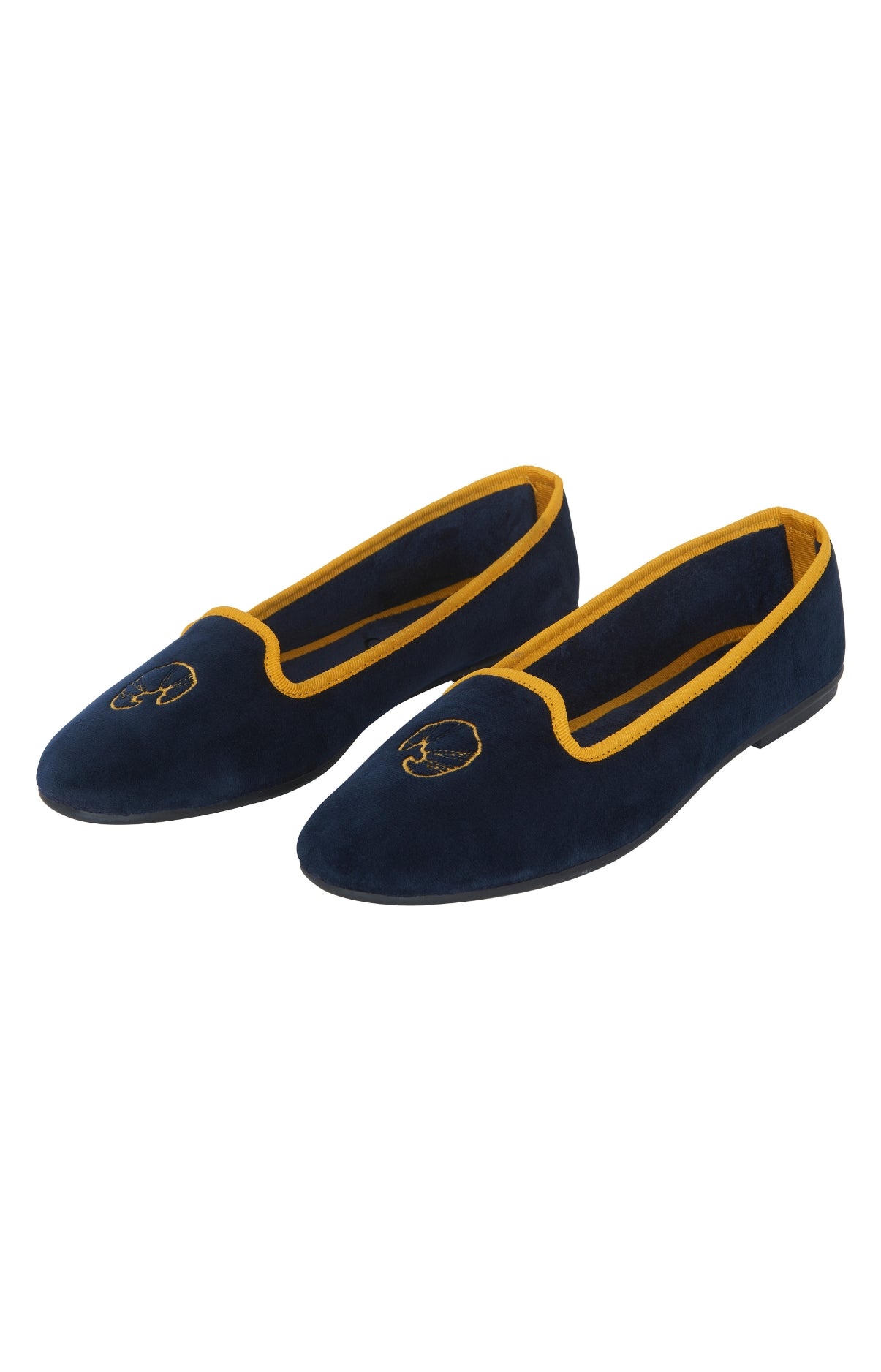 arthur-bob-chaussons-ballerines-femme-nuit-croissant-velours image 1