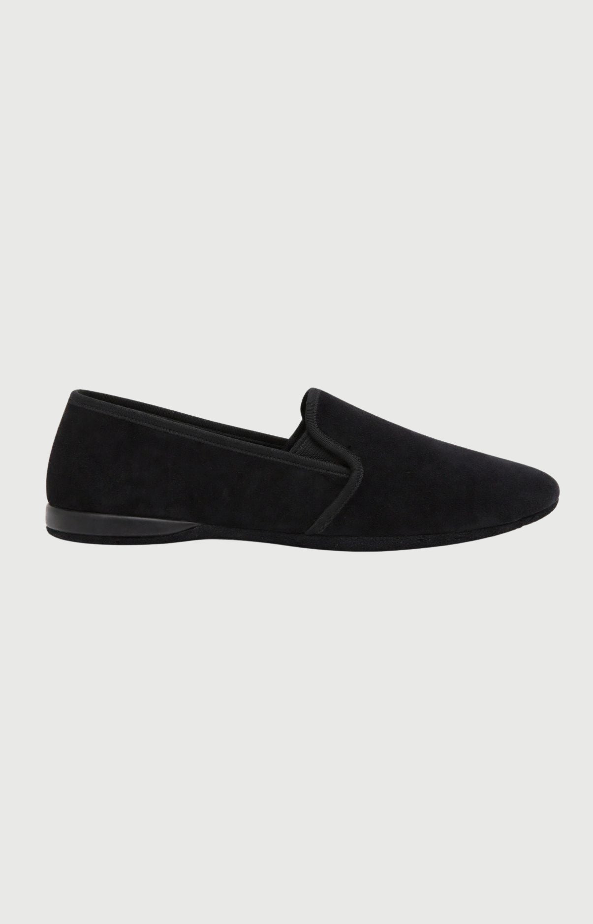 arthur-bob-chaussons-velours-tradi-noir-homme image 1