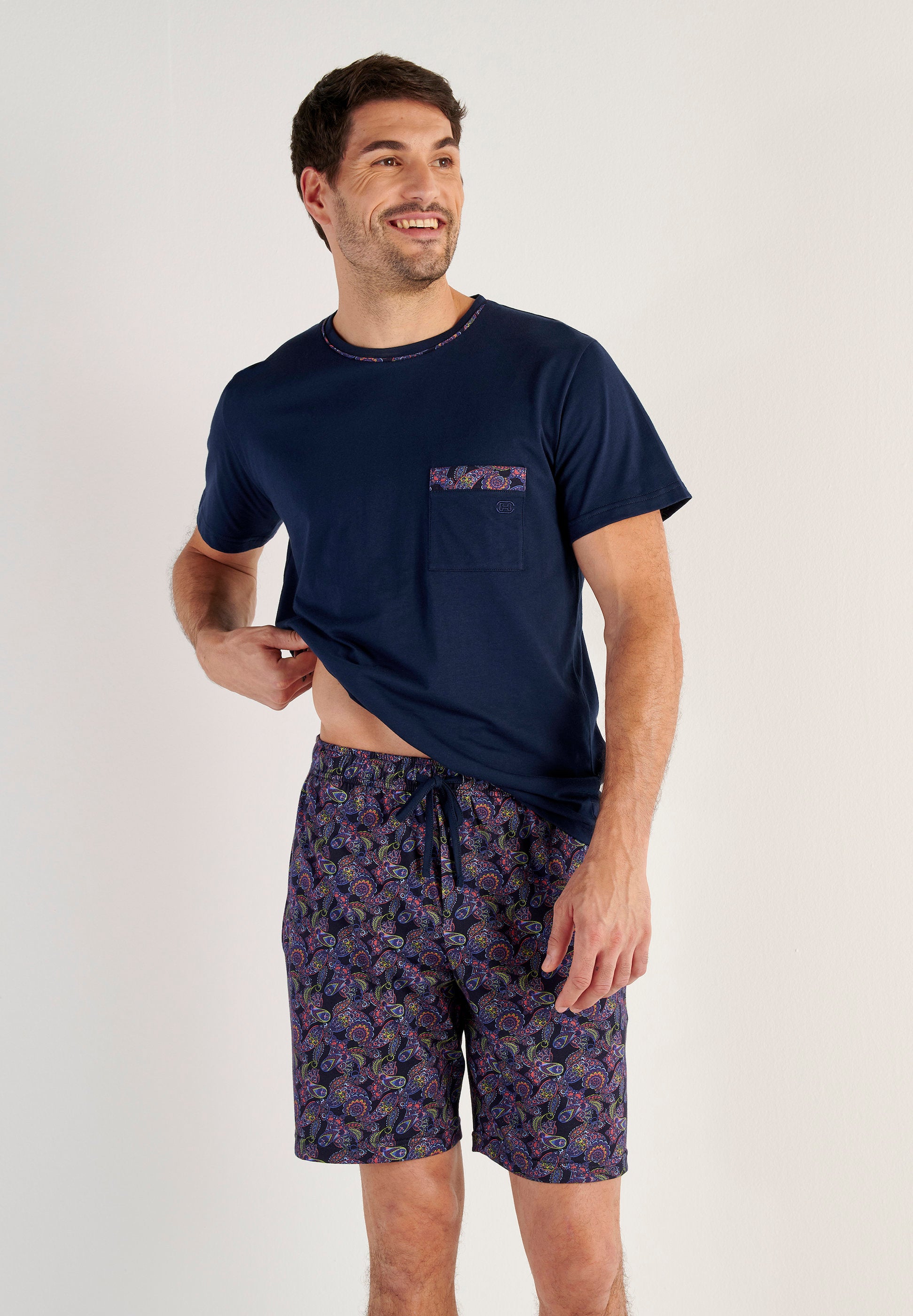 hom-modal-comfort-ringo-pyjama-court-coton-imprim image 2
