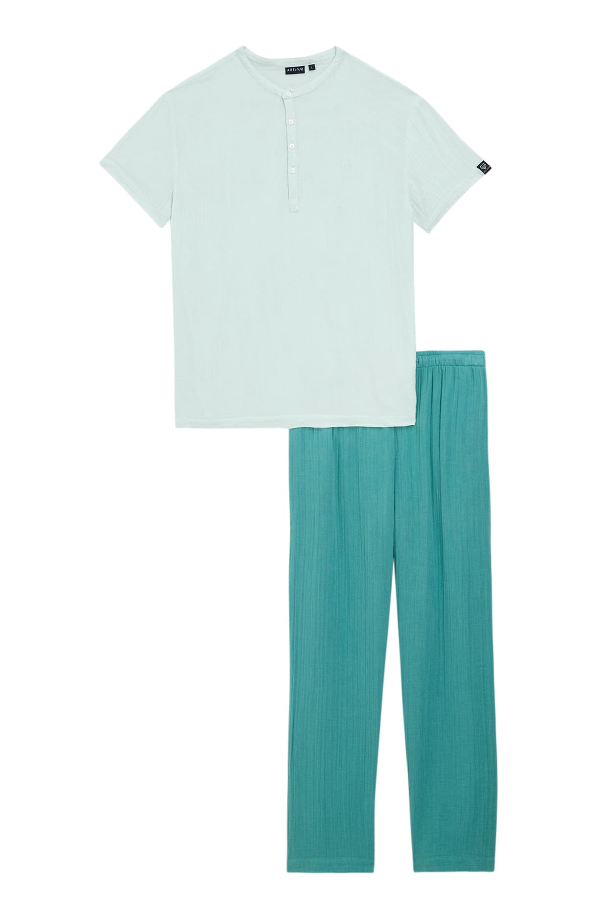 arthur-bob-canard-pyjama-gaze-de-coton-bleu-m image 3