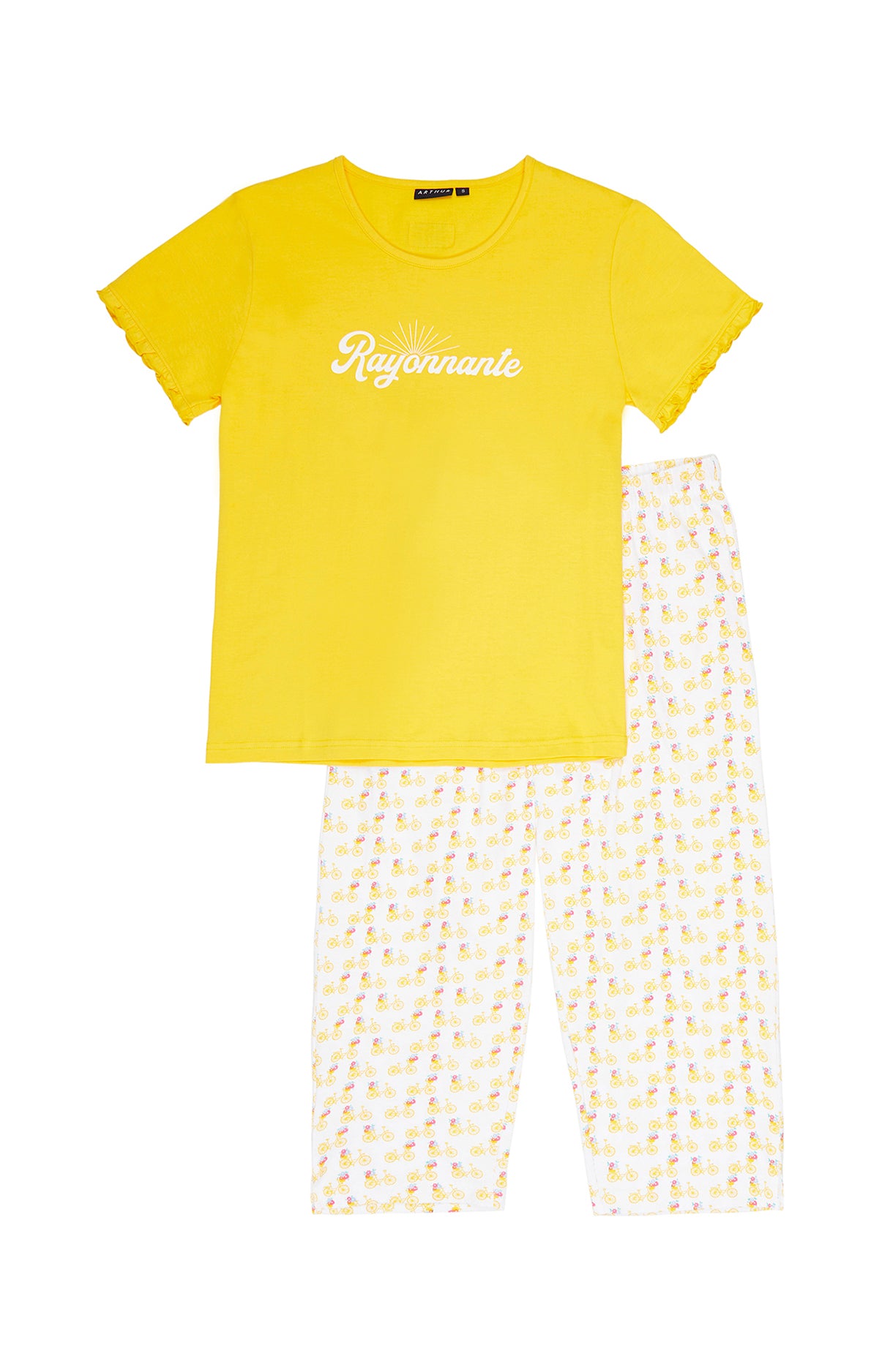 arthur-bob-pyjacorsaire-petit-v-lo-pyjama-jaune-soleil-l image 3