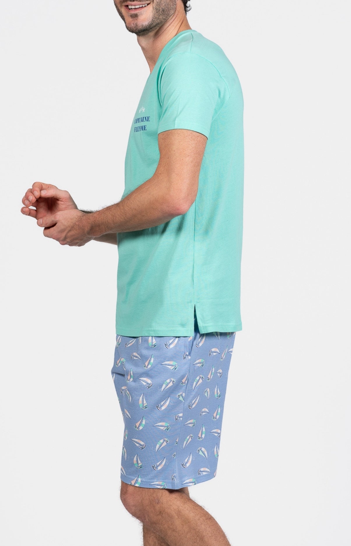 arthur-bob-pyjashort-boat-azur-pyjama-coton-homme image 5