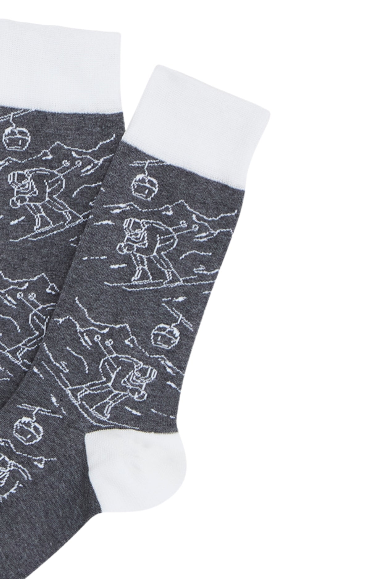 arthur-bob-tout-schuss-chaussettes-homme-gris-coton-bio image 2