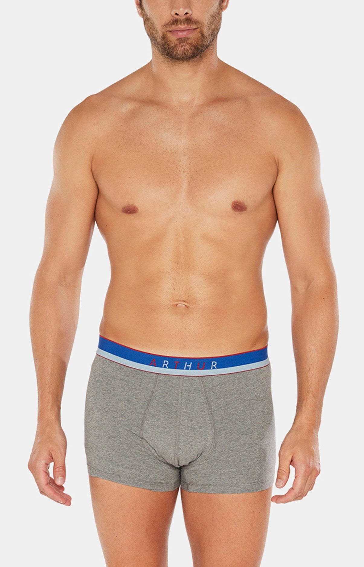 arthur-bob-boxer-slipp-uni-boxer-gris-coton-bio image 1