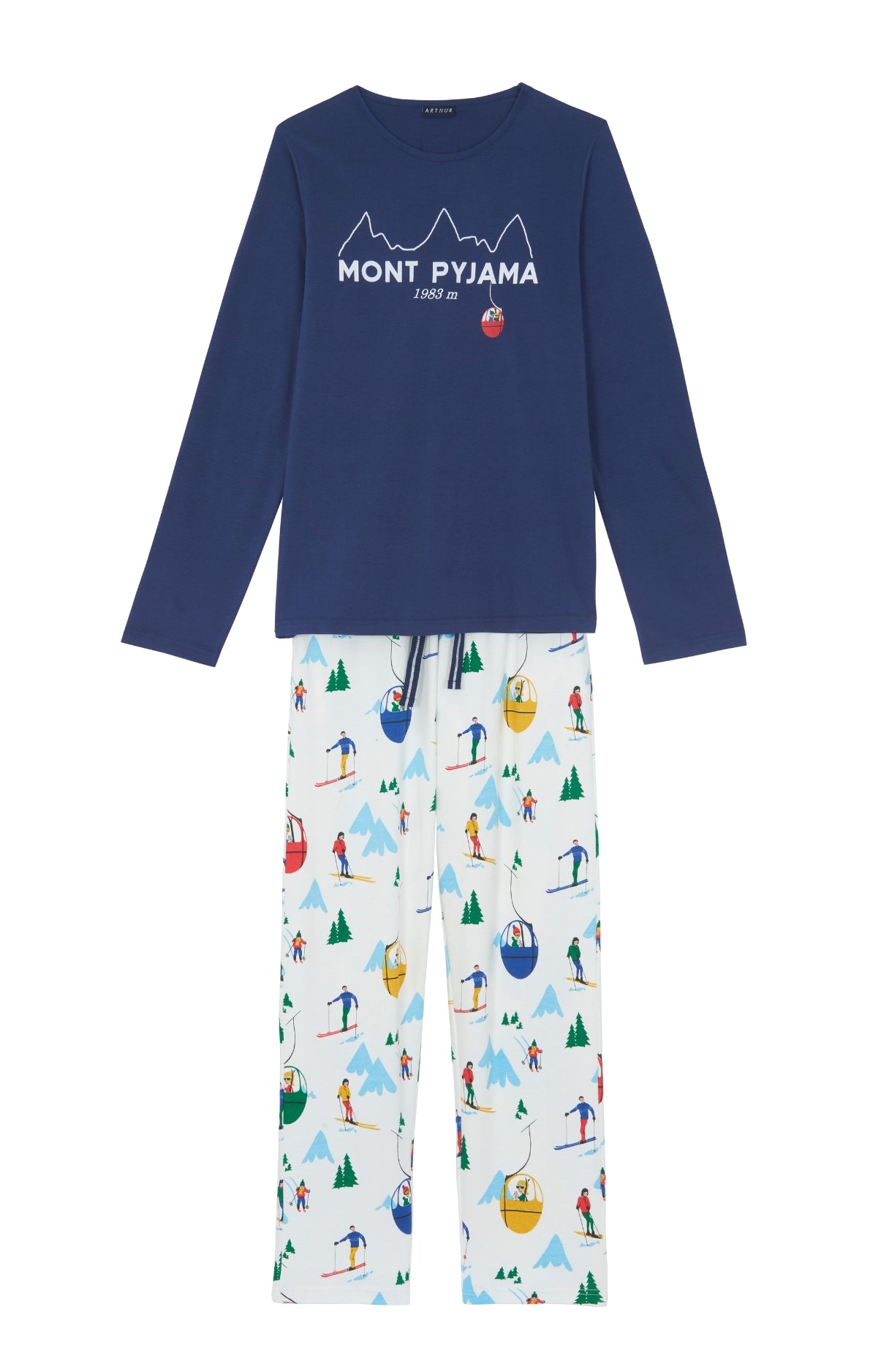 arthur-bob-pyjama-mont-pyjama-blanc-coton-bio-femme image 3
