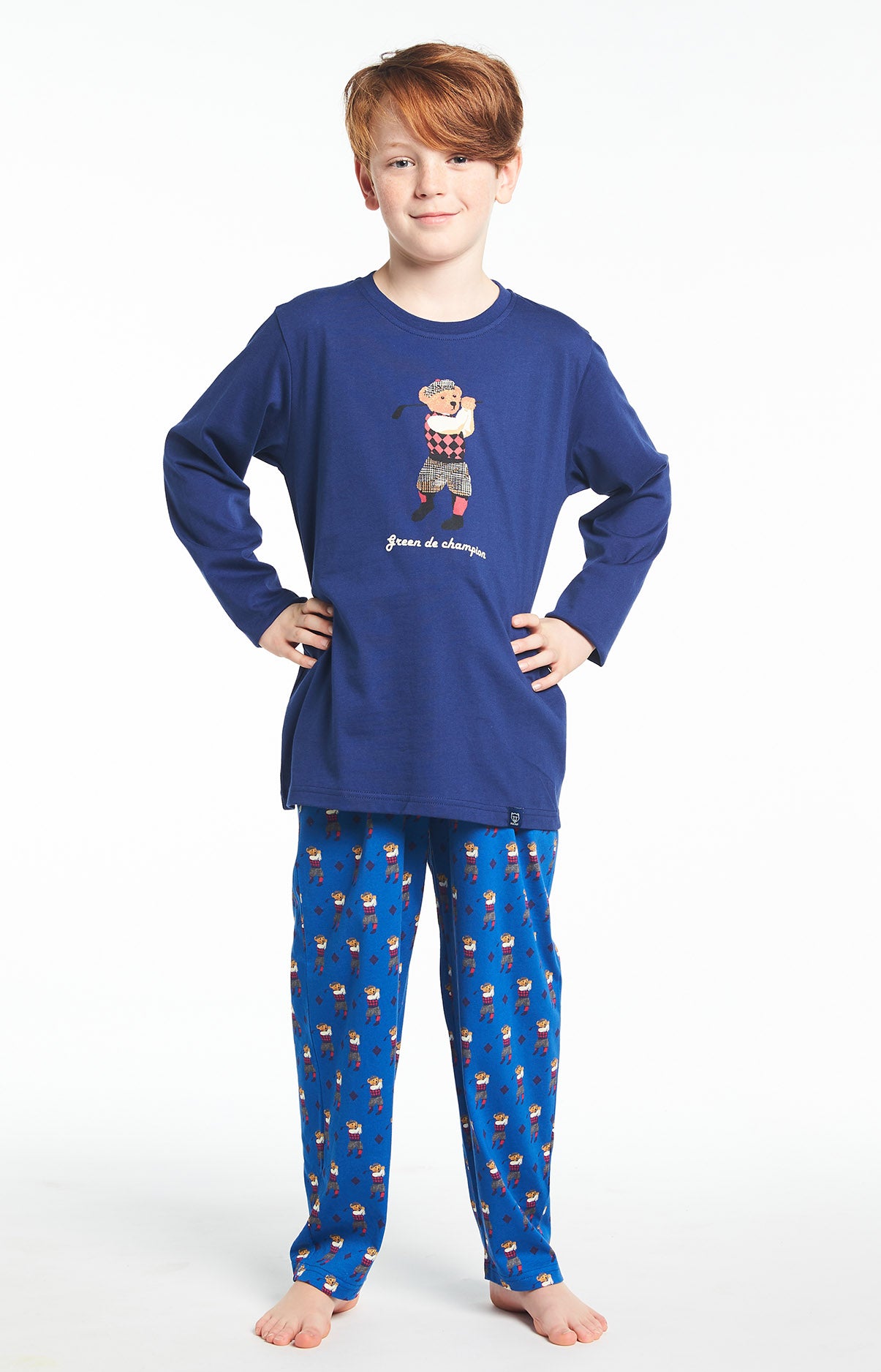arthur-bob-roi-pyjama-enfant-coton-bio-bleu image 1