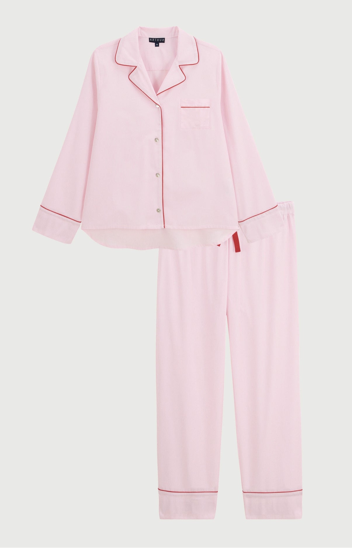 arthur-bob-constance-pyjama-femme-rose-popeline-bio image 3