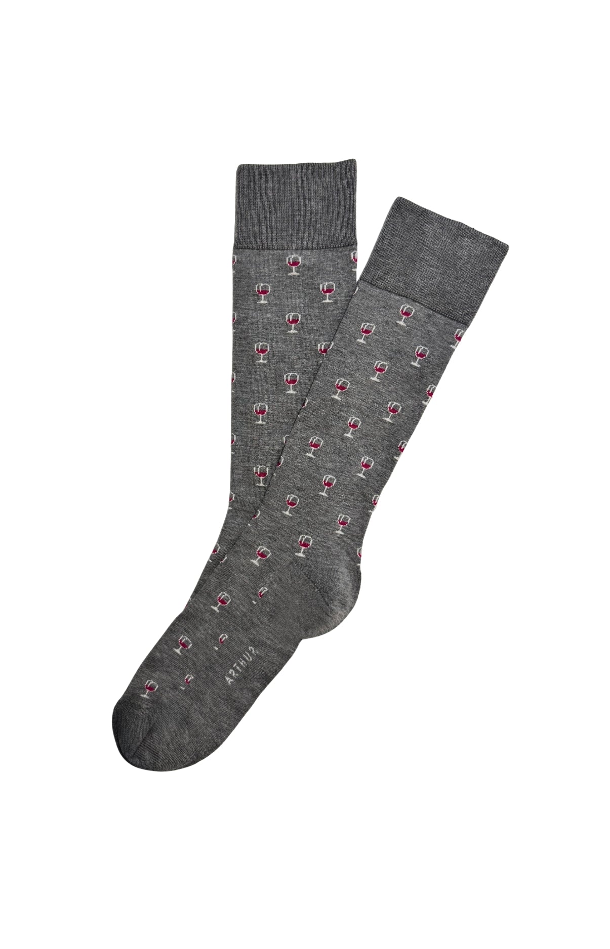 arthur-bob-chaussettes-coton-wine-gris-40-46 image 1