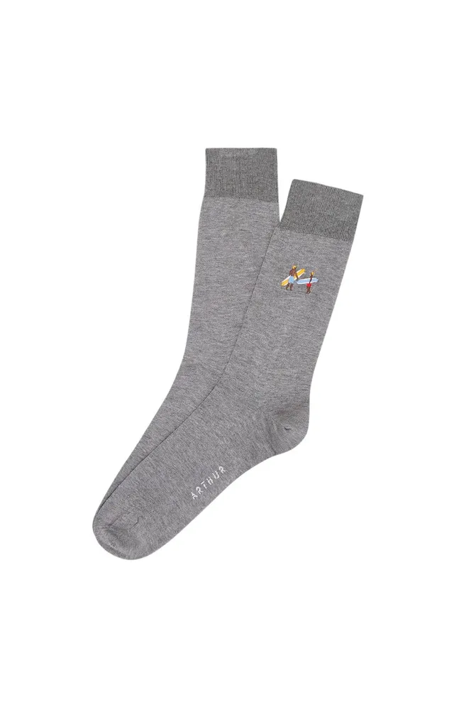 arthur-bob-surf-chaussettes-coton-gris-40-46 image 1