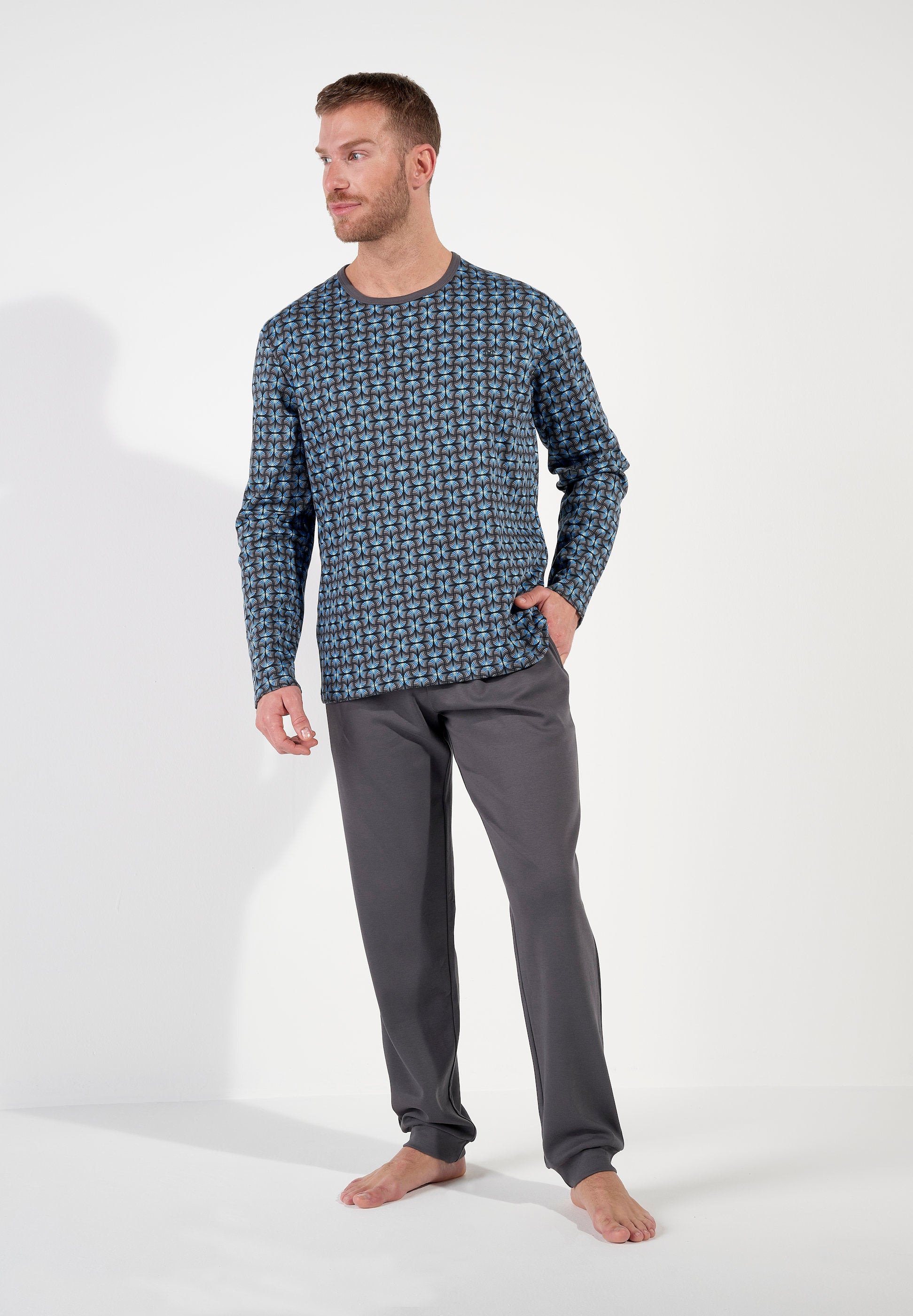 hom-aloys-pyjama-homme-long-gris-motif-coton-interlock-taille-m image 4