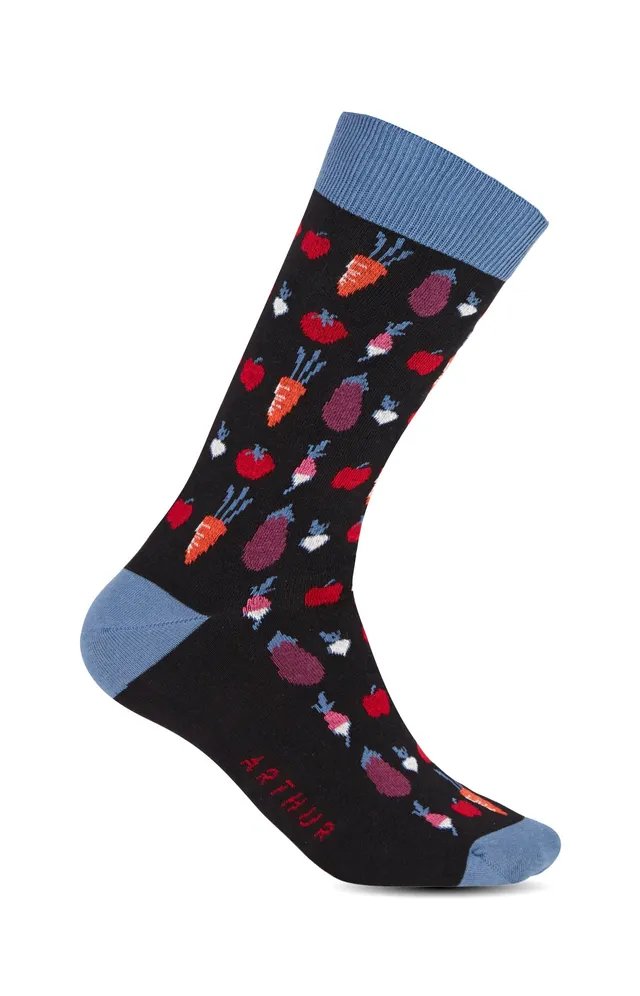 arthur-bob-vegan-chaussettes-homme-noir-coton image 1