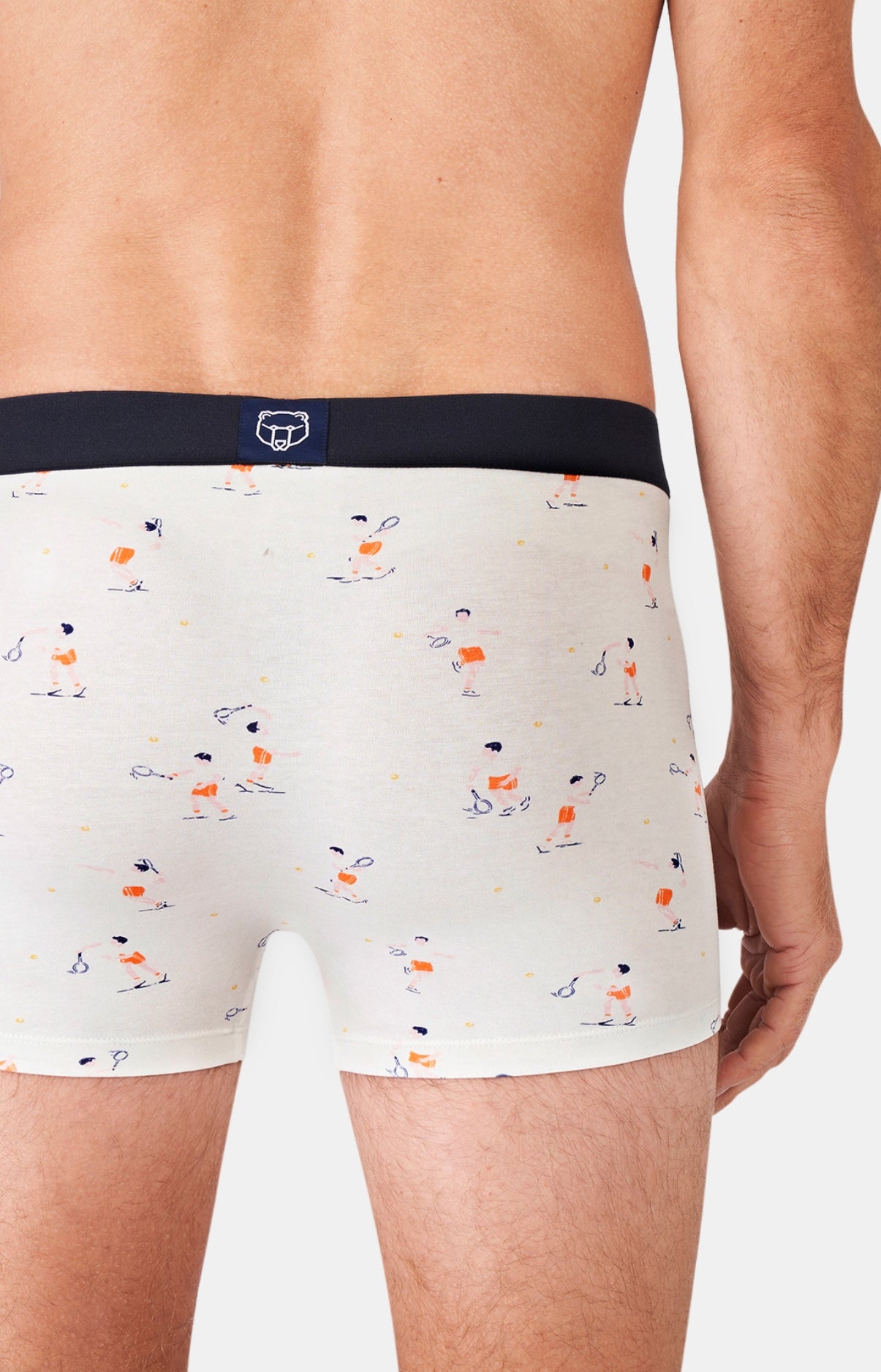 arthur-bob-boxer-tennis-orange-coton-bio-homme image 5