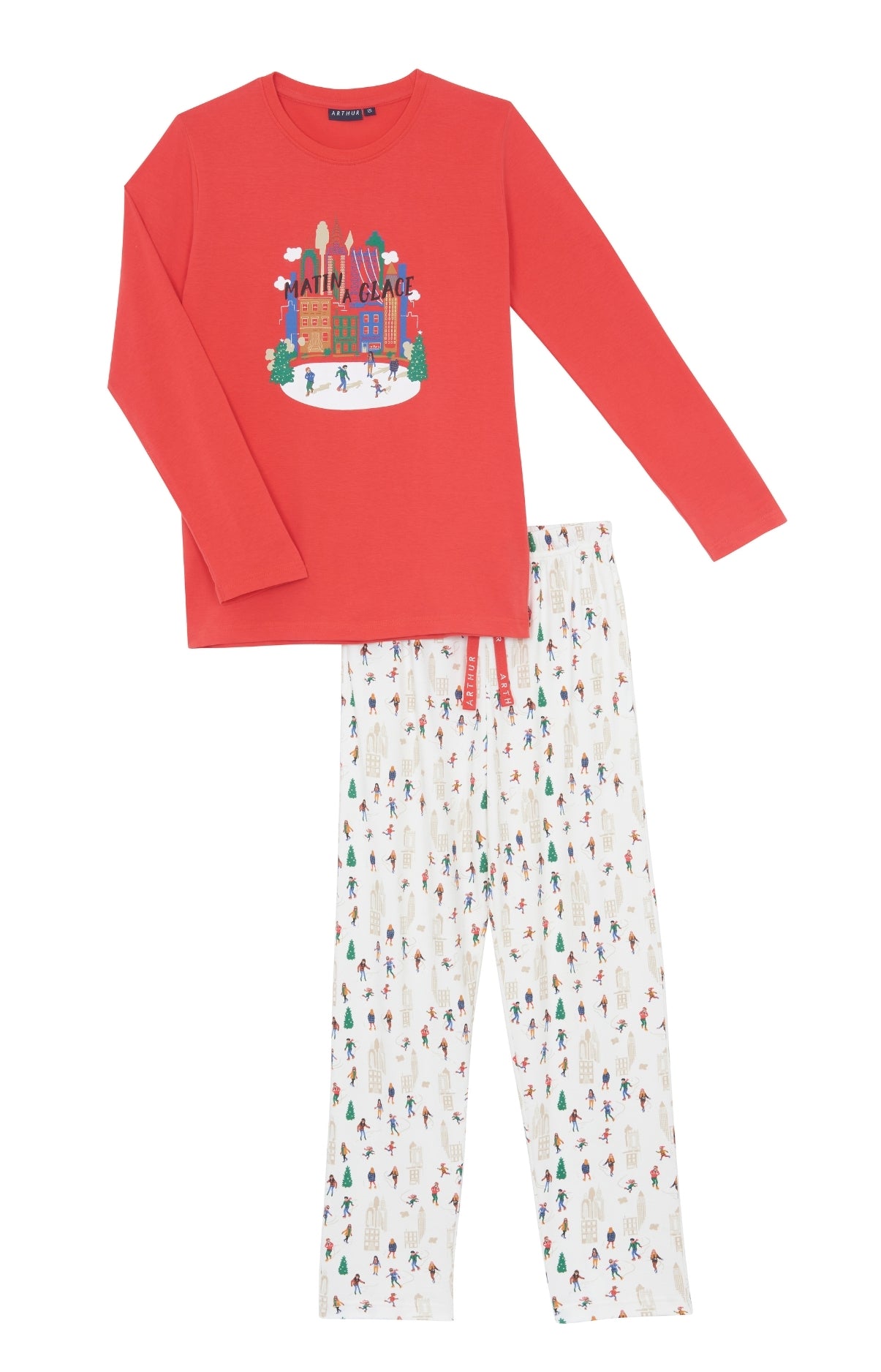 arthur-bob-pyjama-enfant-matin-glace-blanc-8a-coton-bio image 3