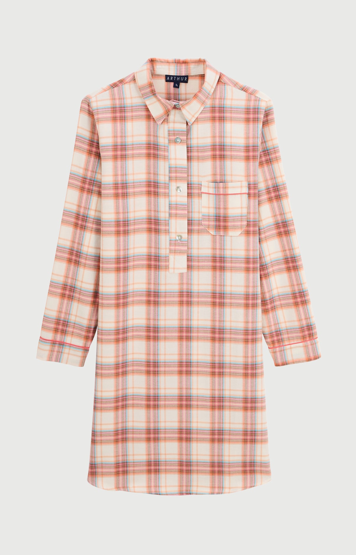 arthur-bob-alix-chemise-nuit-femme-flanelle-p-che image 3