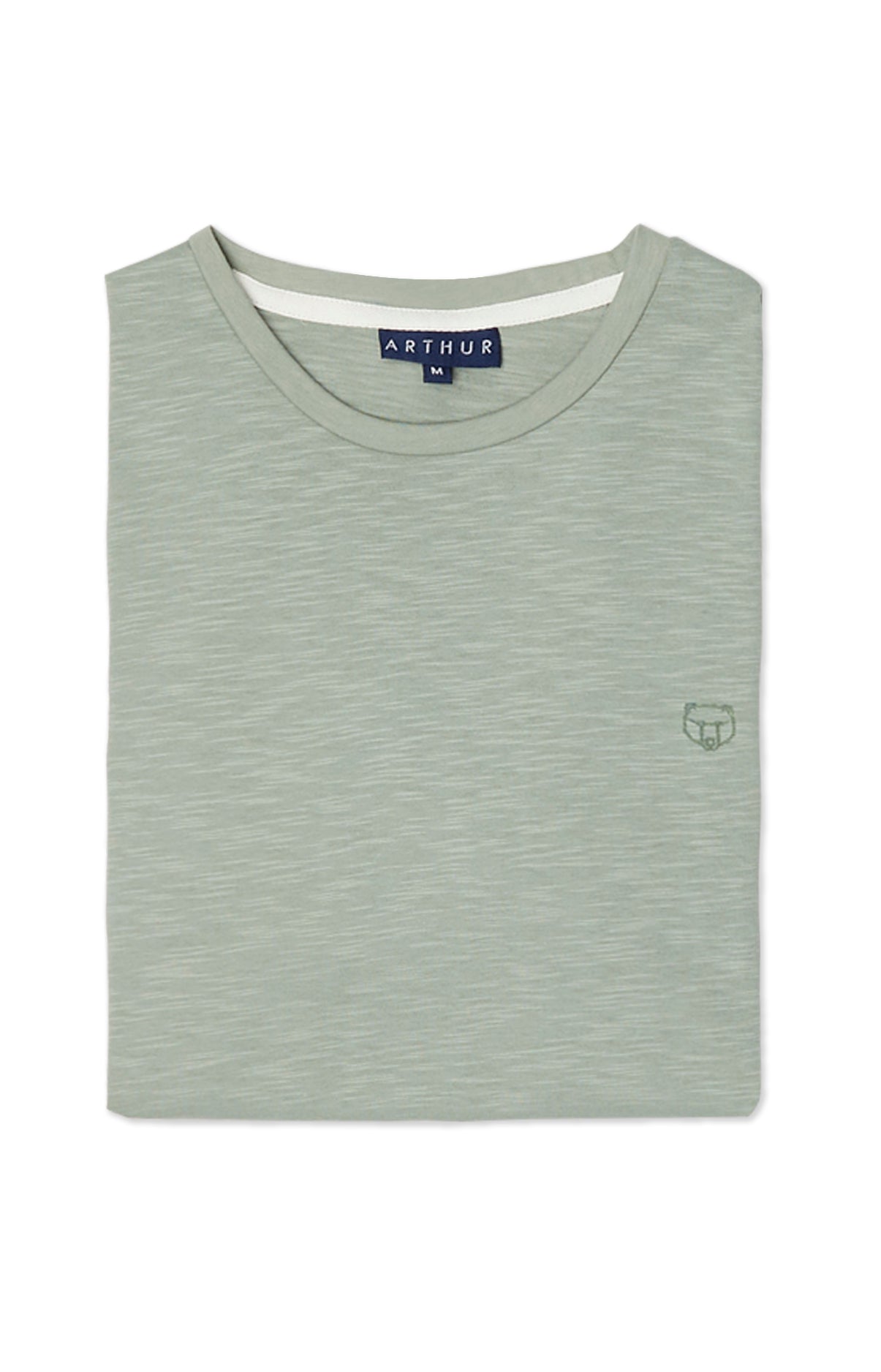 arthur-bob-tee-shirt-homme-vert-lichen-coton-bio image 3