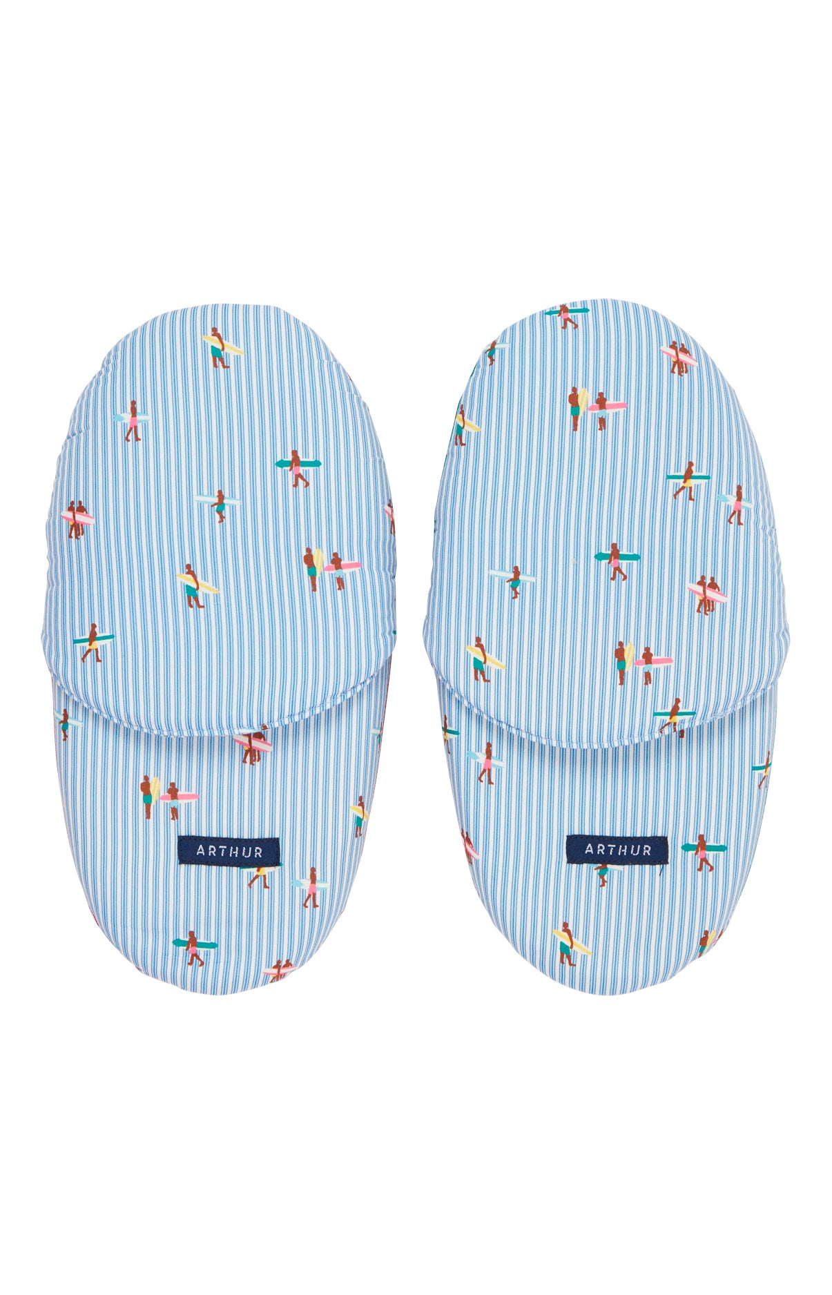 arthur-surf-pantoufles-homme-bleu-coton-bio image 3