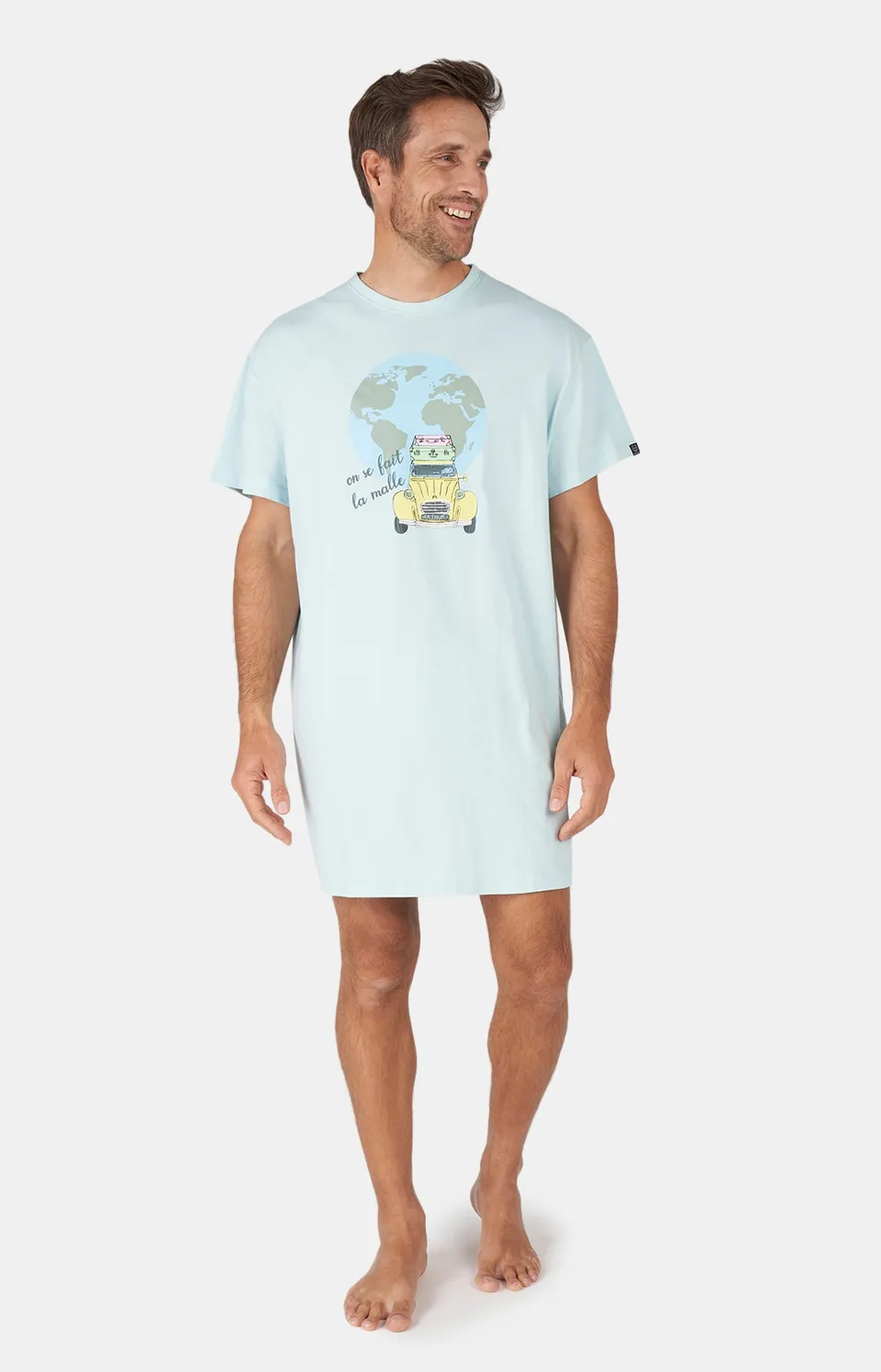 arthur-bob-2cv-maxi-tee-shirt-nuit-lagon-coton-bio image 1