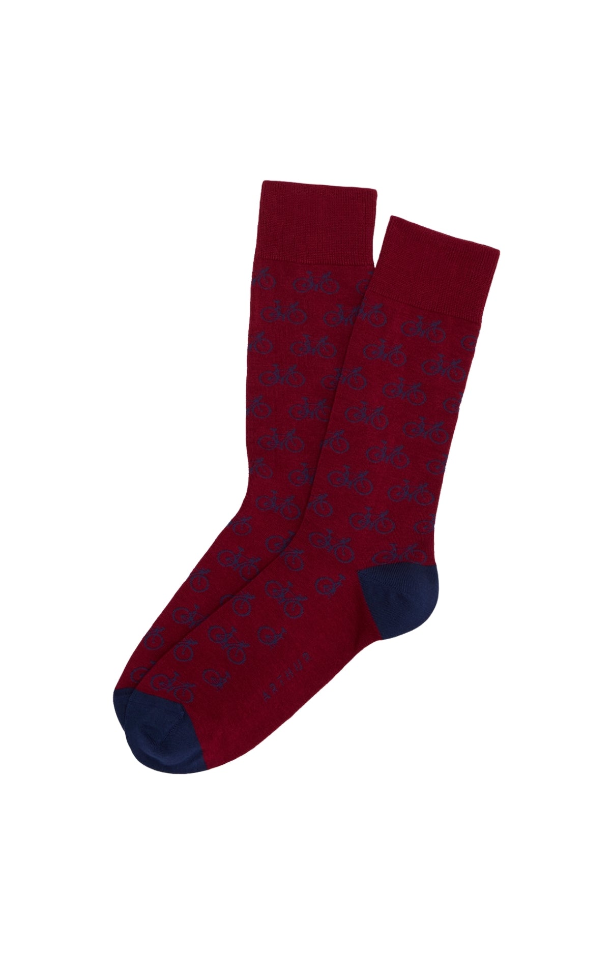 arthur-bob-chaussettes-homme-v-lo-bordeaux-coton-40-46 image 1